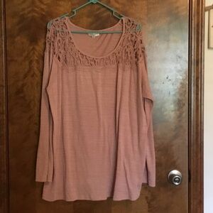 Umgee Brand, 2XL, Plus Sized, Coral Colored Blouse